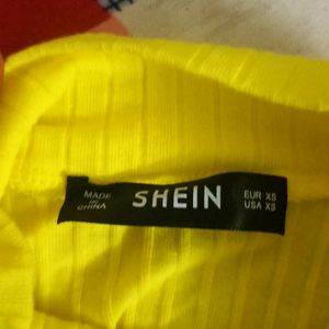 Neon Yellow Shein Crop Top