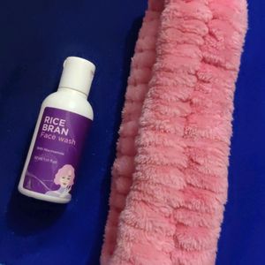 Rice Bran Face Wash & Hairband