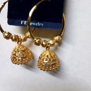 Momai Jewelry Gold Plated Zumkha Style Earrings