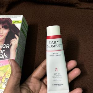 Combo Hair Colour And Faceshop Hand Cream