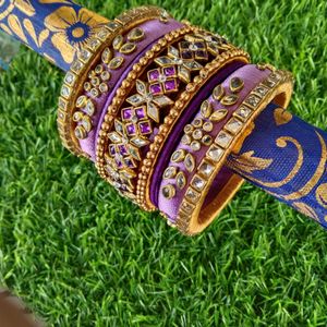 Handcrafted Silk Thread Bangles Set