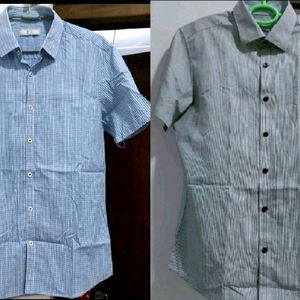 2 Slim Fit Shirt For Men(M)