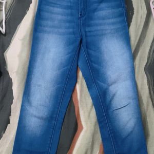 Blue Skinny Jeans, Waist:26