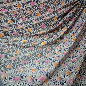 Floral Blue Easy To Wear Saree|New With Blouse