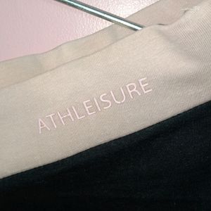 Gym Black & Peach Athleisure Track Pants