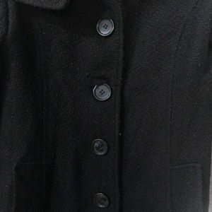 Women Black Colour Overcoat