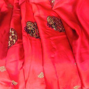 New partywear Fashion Saree Peecoak  Silk