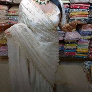 Beautiful handwork  Saree