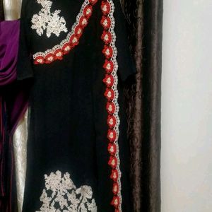 Black Long Gown With Attached Dupatta 🖤