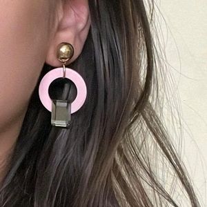 Pink Earrings With Freebie