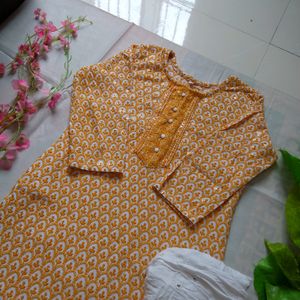 Chikankari Kurti Plazo Set