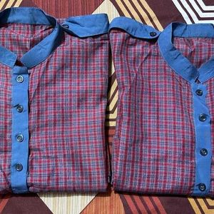 Combo Of 2 Same Red Check Kurta For Women