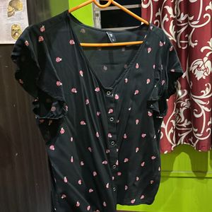 BLACK A LINE TOP