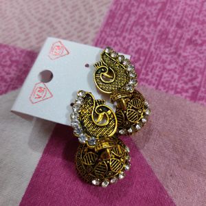 Jhumka Beautiful Golden  Earrings