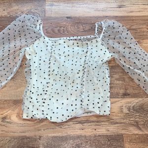 Crop polka Dot Top