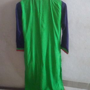 Straight, Green Kurti.