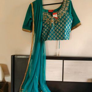 Green Lehenga With Dupatta