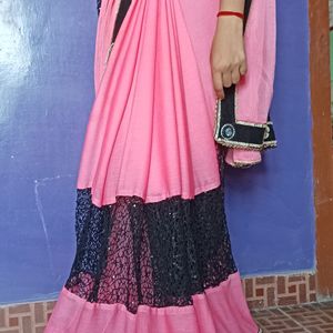 Pink 🩷 Colour Saree 😍