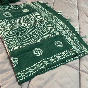 Beautiful 3 Pieces Green Salwar Set For Women