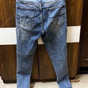 Washed Pattern Jeans