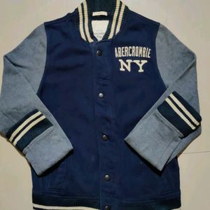 Abercrombie Blue Zipper And Button Varsity