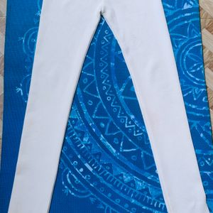 White Colour Designer Leggings