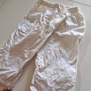 White Ankle Pants For 3-4yrs