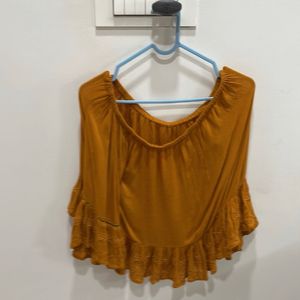 Forever 21 Mustard Regular Fit Top