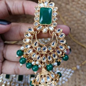 Green kundan Jewellery Set For Women