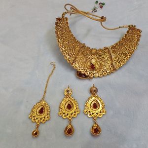 Bridal Jewel Set With Quality AD Stones