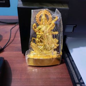 Maa Saraswati Golden Idol