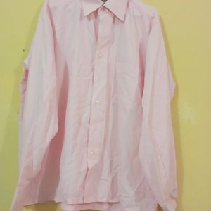 Light Pink Cotton Shirt For Men