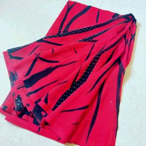 Black And Red Colour Saree 🖤♥️
