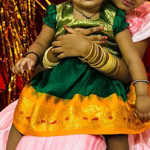 New Kid's Very Comfortable Traditional Pattu Frock