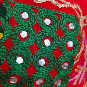 Phulkari With Mirror Work