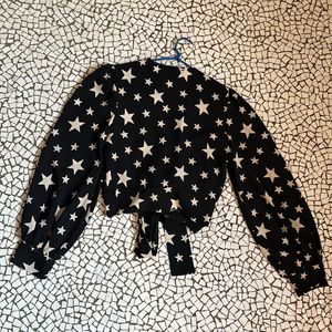 A Starry Wrap Crop Top