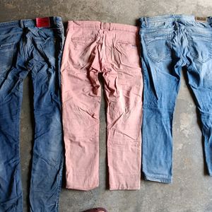 Combo, 3 Used And Damage Jeans Pant