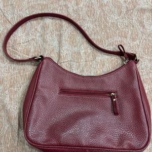 Red Color Allen Solly V Less Used Bag