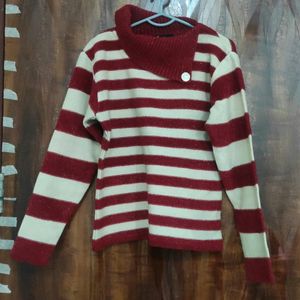 Red White Strip Sweater