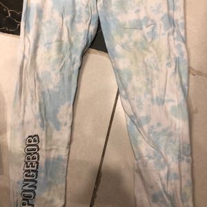 Blue & white Tie Die Joggers