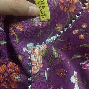 Pretty Printed Purple Color Suit Set With Duppata