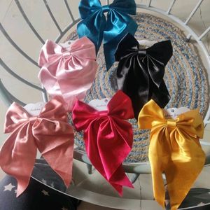 Korean Hair Bow Clips Combo Of 6.