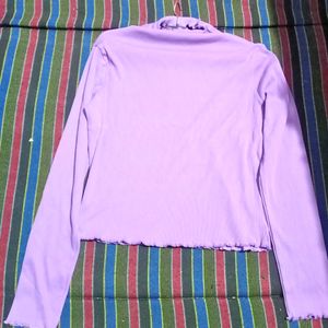 Purple Turtle Neck Sweater Top/T-shirt - New