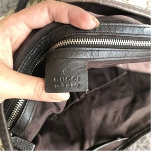 Authentic Gucci GG Canvas and Leather Large Tote