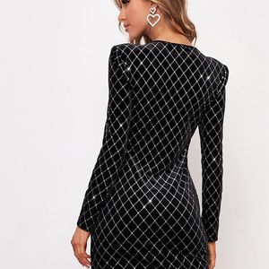 SHEIN tall mesh insert bodycon dress