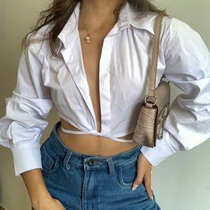 Waist Wrap Cropped Shirt