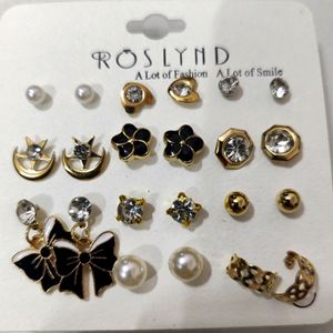 20 Studs + 1 Earing+2 Small Hoops