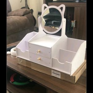 Makeup Organizer With Mirror