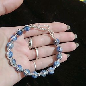 Sodalite Wire Wrapped Bracelet New