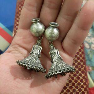 German Silver Antique Panihari earrings